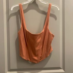 Large orange tank top corset style